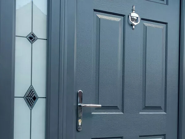 Front door with glass panel